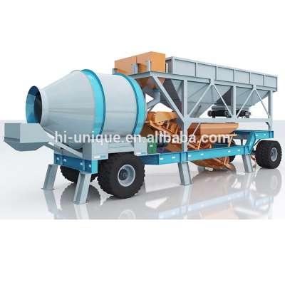 Ready mixed HZS30 30cbm Concrete Batch Plant with drum concrete mixer