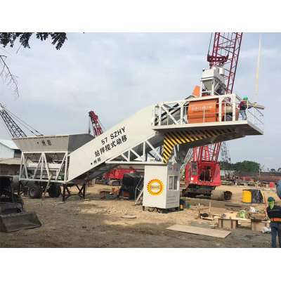 35m3 Small portable mobile ready mixed cement concrete batching plant price for sale