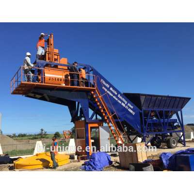 60m3/h advanced mobile concrete mixing plant ready mix concrete batching station plant