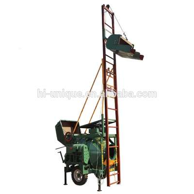 New condition sand concrete mixer machine for sale, ladder type concrete mixer with hopper