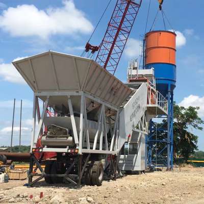 China YHZS35 mobile concrete batching plant concrete mixing plant for sale