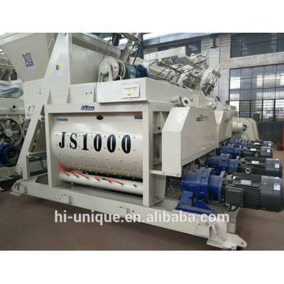 twin shaft js1000 self loading concrete mixer with spare parts